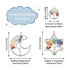6Pcs 3 Styles 7 Chakra Natural Mixed Gemstone Chip Bigs Pendants FIND-FW0001-36-4