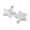 Non-Tarnish 304 Stainless Steel Pendants STAS-P365-09P-2