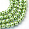Baking Paint Pearlized Glass Pearl Round Bead Strands HY-Q003-10mm-26-1