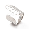 Non-Tarnish 304 Stainless Steel Wide Flat Open Cuff Ring for Women X-RJEW-F131-16P-1