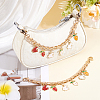 2Pcs Alloy Enamel Carrot Rabbit Tassel Iron Chain Bag Decorative Chains AJEW-BBC0001-07-4