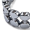 Terahertz Stone Heart Beaded Double Layer Stretch Bracelets for Women Men G-P545-D01-P-2