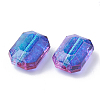 Two Tone Transparent Spray Painted Acrylic Bead ACRP-T005-28-2