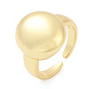 Oval Brass Open Cuff Rings for Women RJEW-G343-16G-4