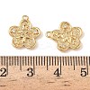 Christmas Brass Micro Pave Clear Cubic Zirconia Pendants KK-A280-03G-G-3