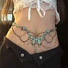 Alloy Turquoise Resin Tassel Layered Waist Belly Chains for women FS-WGCE022-07-1