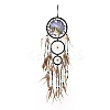 Indian Style ABS Woven Web/Net with Feather Pendant Decorations LS-AJEW-B016-04B-1