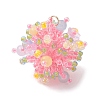 Glass Seed Beads & Dyed Natural Malaysia Jade Pendants PALLOY-MZ00998-1