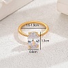 Elegant European and American Copper Zircon Oval Dove Egg Ring. MM3705-3-1