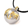Mother's Day Alloy Bola Pregnancy Pendant Necklaces LS-NJEW-NH0001-01-2