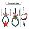 3Pcs 3 Style Christmas Theme Cotton Weave Pendant Decorations Sets HJEW-CF0001-12-3