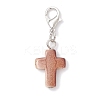 Spray Painted Synthetic Turquoise Pendant Decorations HJEW-JM03932-01-4