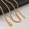 Brass Sterling Silver Chains Necklaces for Women NJEW-D302-25G-3