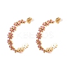 304 Stainless Steel Enamel Stud Earrings EJEW-S226-02G-02-2