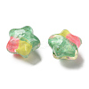 Gradient Color Transparent Hand-drawed Acrylic Beads TACR-P012-01B-09-2