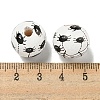 Printed Wood European Beads WOOD-G022-08A-11-3