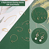   64Pcs 8 Style Brass Earring Hooks KK-PH0005-93-4