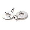304 Stainless Steel Charms STAS-D050-07P-01-3