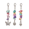 3Pcs 3 Styles Tibetan Style Alloy Pendant Decorations HJEW-CJ0001-13C-1