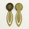Iron Bookmark Cabochon Setting PALLOY-S033-36AB-NR-1