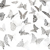 96Pcs 8 Styles PET 3D Butterfly Wall Stickers DIY-TA0013-12B-3