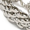 Iron Multi-strand Wide Bracelets for Women NJEW-K261-13P-3