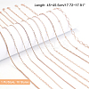 10Pcs 10 Styles Brass Paperclip & Cable & Box & Satellite & Bar Link Chain Necklaces Set MAK-PH0004-33RG-2