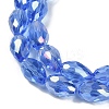 Transparent Electroplate Glass Beads Strands EGLA-N013-T8mm-B10-3