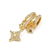Brass Micro Pave Clear Cubic Zirconia Pendants X-KK-C093-23G-2