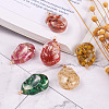 12Pcs 6 Colors Resin Pendants RESI-CD0001-08-3