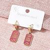 304 Stainless Steel Enamel Hoop Earrings for Women STAS-Z105-01G-05-1
