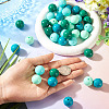 40Pcs 4 Colors Opaque Acrylic Beads MACR-TA0002-97A-7