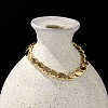 304 Stainless Steel Oval Link Chain Bracelets for Women BJEW-F488-18G-3