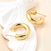 Brass Chunky C-shape Stud Earrings EJEW-G297-03C-G-1