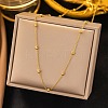304 Stainless Steel Satellite Chain Necklaces for Women Men LS-NJEW-Q028-12G-1