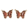 Brass Pave Faceted Glass Connector Charms FIND-Z020-03I-1