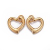 304 Stainless Steel Open Heart Charms STAS-L218-14G-2