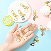8Pcs Dog & Paw Print Alloy Enamel Pendant Decorations HJEW-YW00215-3
