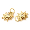 Brass with Cubic Zirconia Pendants KK-K332-18G-2