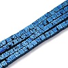 Electroplated Natural Lava Rock Beads Strands G-A256-B01-02G-1