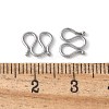 304 Stainless Steel S-Hook Clasps STAS-Z124-04F-P-3
