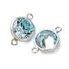 925 Streling Silver Pave Cubic Zirconia Birthstone Connector Charms STER-NH0001-80P-10-2