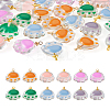  36Pcs 6 Colors Transparent Glass Pendants FIND-TA0002-04-22