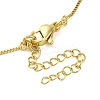 Brass Saint Benedict Medal Pendant Box Chain Necklaces LS-NJEW-R100-05G-3