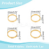 4Pcs 4 Styles Stainless Steel Grooved Finger Ring Settings STAS-LP0001-43G-02-2