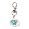 Synthetic Turquoise & Shell Pendant Decorations HJEW-JM03178-03-1