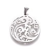 Non-Tarnish 304 Stainless Steel Pendants LS-STAS-F219-02P-1