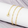 Brass Figaro Chains Necklace for Women NJEW-P265-28G-4
