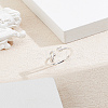 1Pc Letter Brass Rhinestone Open Cuff Rings for Women AJEW-LP0004-47J-S-3
