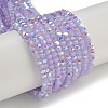 Electroplate Glass Beads Strands GLAA-Q105-02L-1